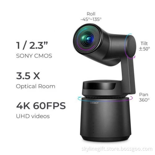 15X Zoom Auto Mini Director AI Camera 360 degree 4K AI Tracking Video  Shooting  OBSBOT Tail Camera